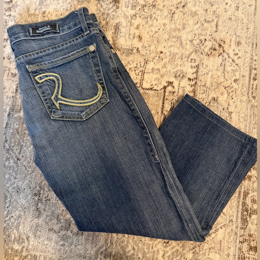 Rock & Republic Y2K Mid Rise Capri Denim Jeans